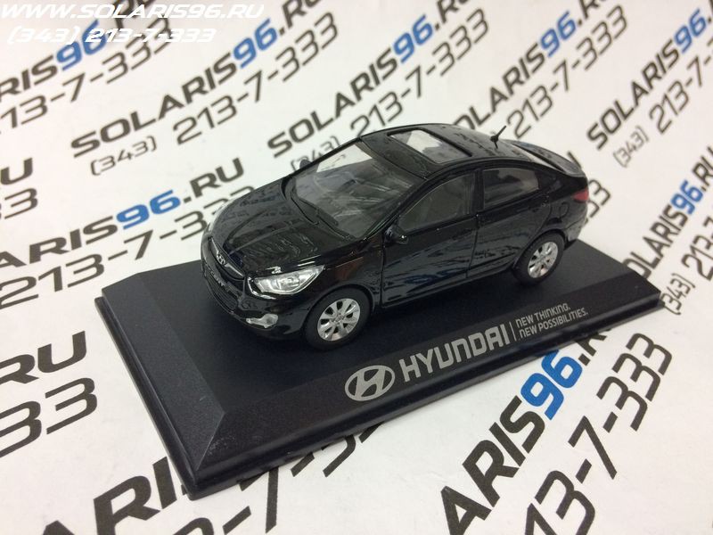 Масштабная модель Hyundai Solaris (Черная)