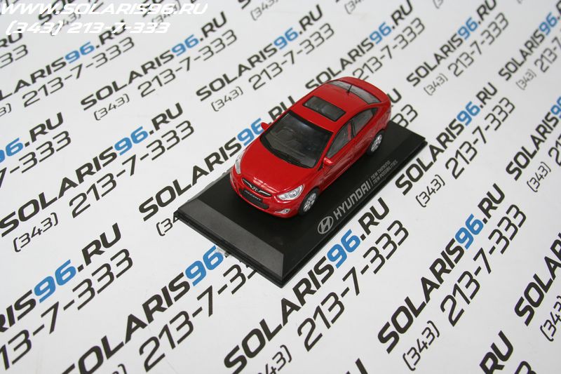 Масштабная модель Hyundai Solaris (Красная)